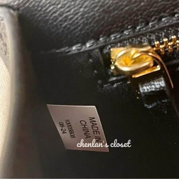 Tory Burch Fleming Black Leather Authentic Shoulder Bag With Gold Hardware - Picture 14 of 15